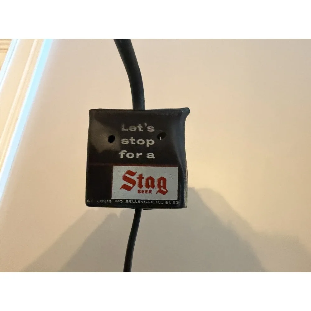 Vintage Stag Beer Hanging Light Lamp D.P. Products St Louis Advertising Works